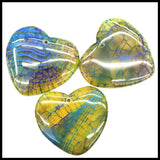3pcs Natural Crack Agate Stone Pendants Oval Shape Jewelry