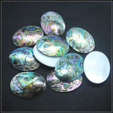 3pcs Natural Sea Abalone Shell Cabochons 30x40mm Charms Pendants