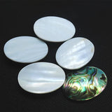 3pcs Natural Sea Abalone Shell Cabochons 30x40mm Charms Pendants