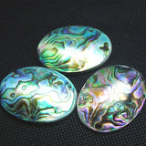 3pcs Natural Sea Abalone Shell Cabochons 30x40mm Charms Pendants
