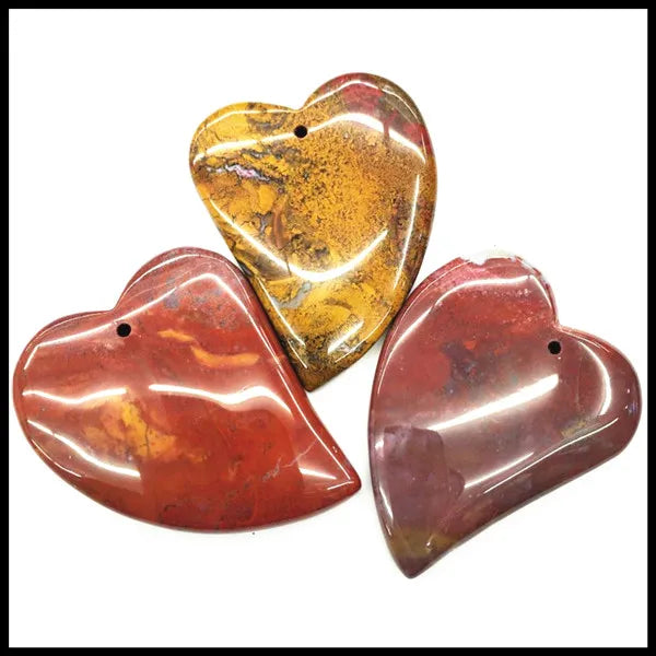 3pcs Chinese Red Stone Pendants for Necklaces