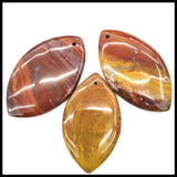 3pcs Chinese Red Stone Pendants for Necklaces
