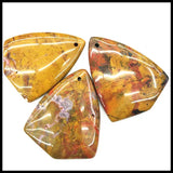 3pcs Chinese Red Stone Pendants for Necklaces