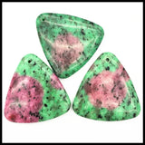 3pcs Nature Epidote Stone Pendants for DIY Necklace
