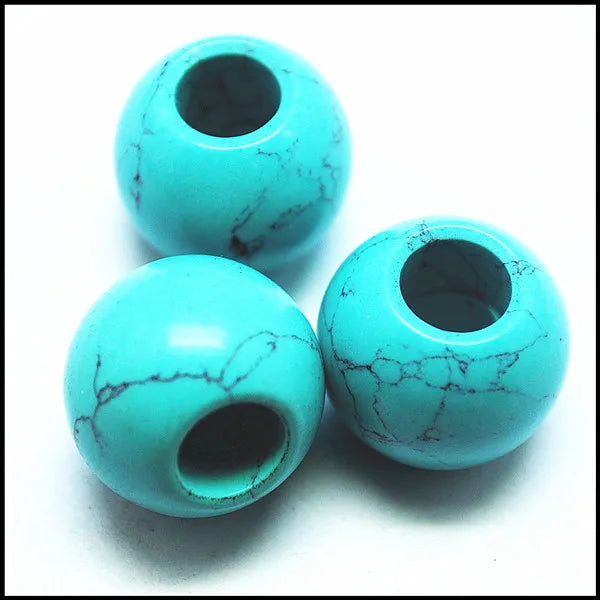 3pcs Gemstone European Beads for Bracelet Making 20mm Size