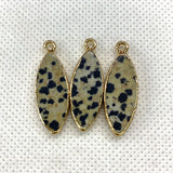 3pcs Oval Mixed Agate Crystal Turquoise Stone Pendant Jewelry Making