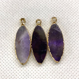 3pcs Oval Mixed Agate Crystal Turquoise Stone Pendant Jewelry Making