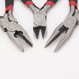 3pcs 45# Steel Jewelry Pliers Tools Kit Wire-Cutter Plier Mini Wire-Cutter