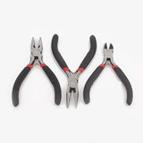 3pcs 45# Steel Jewelry Pliers Tools Kit Wire-Cutter Plier Mini Wire-Cutter