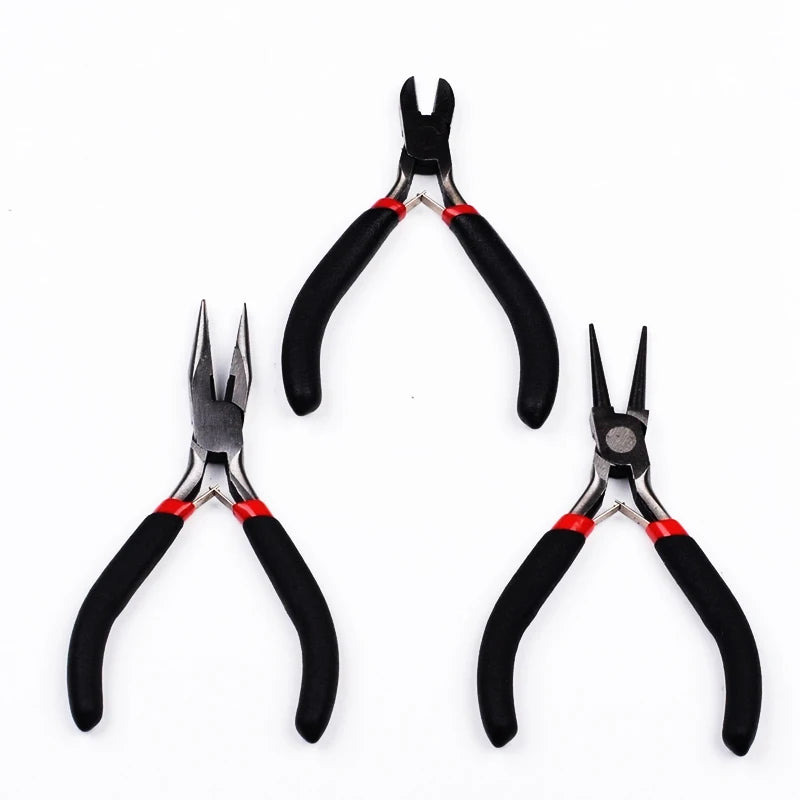 3pcs Round Nose Pliers Side-Cutting Pliers Kit for Jewelries