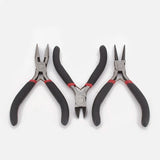 3pcs Jewelry Making Tools Set Wire-Cutter, Round Nose Plier, Side Cutting Pliers