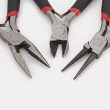 3pcs Jewelry Making Tools Set Wire-Cutter, Round Nose Plier, Side Cutting Pliers