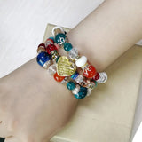 Bohemian Heart Star Charms Bracelet Elastic Multilayer Beaded Bracelets