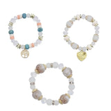 Bohemian Heart Star Charms Bracelet Elastic Multilayer Beaded Bracelets