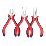3pcs DIY Jewelry Tool Set Ferronickel Pliers Chain-Nose Round Nose Carbon Steel