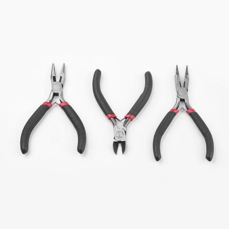 3pcs Jewelry Tool Sets Wire-Cutter Pliers Round Nose Pliers 110~125x60mm