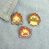 Enaml Pin Collection Goth Heart Anime Mountain Brooches Set