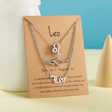 12 Constellation Necklace For Women Zodiac Sign Horoscope Choker Couple Jewelry