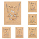 12 Constellation Necklace For Women Zodiac Sign Horoscope Choker Couple Jewelry