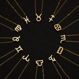 12 Constellation Necklace For Women Zodiac Sign Horoscope Choker Couple Jewelry
