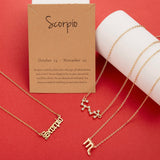 12 Constellation Necklace For Women Zodiac Sign Horoscope Choker Couple Jewelry