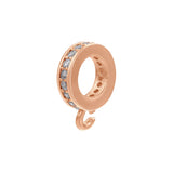 3pcs Plated Pave CZ Crystal Spacer Beads with Hooks for DIY Necklace Bracelet