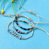 3pcs Seed Bead Friendship Bracelets Mix Braid DIY Rope Bangles
