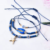 3pcs Seed Bead Friendship Bracelets Mix Braid DIY Rope Bangles
