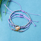 3pcs Seed Bead Friendship Bracelets Mix Braid DIY Rope Bangles