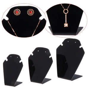 3pcs Jewelry Display Shelf Necklace Pendant Earrings Stand Holder Showcase