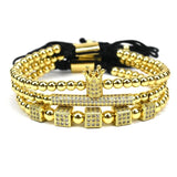 Zircon Bracelets Cubic Micro Pave CZ Charm Braided Bracelet