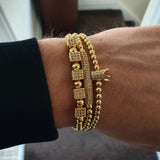 Zircon Bracelets Cubic Micro Pave CZ Charm Braided Bracelet