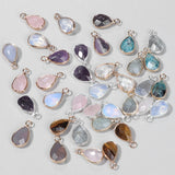 3pcs Natural Rose Quartz Amethyst Stone Pendants Set for Jewelry Making