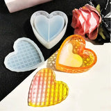 Resin Trinket Box Molds Set Silicone Jewelry Storage Box Heart Shape Cut Molds