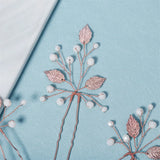 3pcs/set Rose Leaf Crystal Wedding Hair Pin Bridal Hair Accessories
