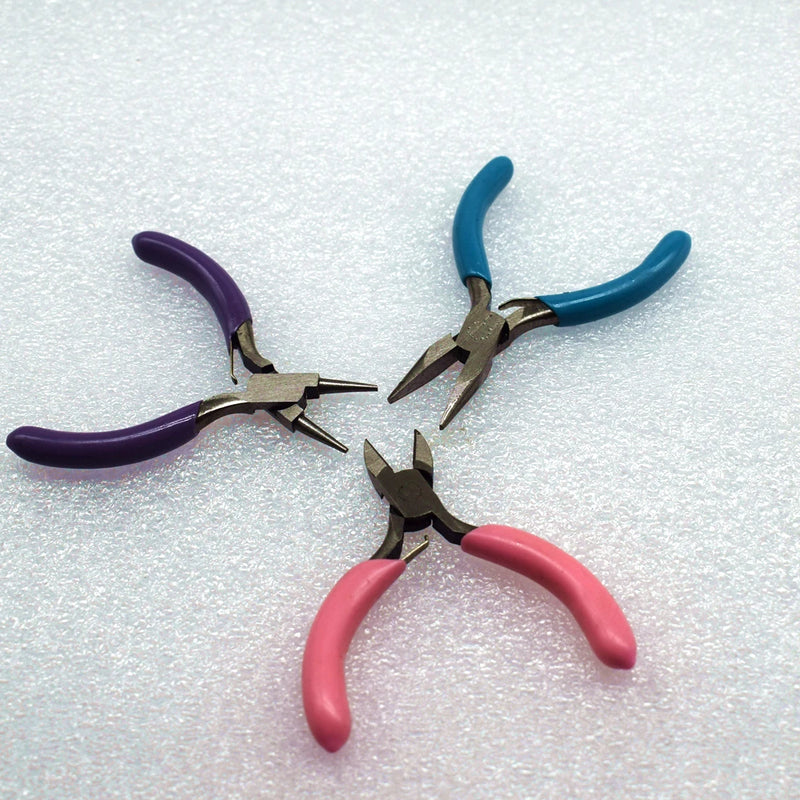 3pcs/set Round Nose Pliers Cutter Jewelry Beads Tools