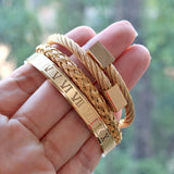 Royal Roman Love Bangle Bracelet Set