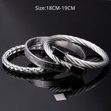 Royal Roman Love Bangle Bracelet Set