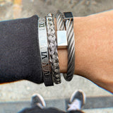 Royal Roman Love Bangle Bracelet Set
