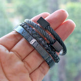 Royal Roman Love Bangle Bracelet Set