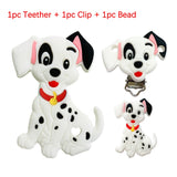 3pcs Silicone Teether Beads Clips Animals Baby Teething Necklace DIY