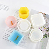 3pcs Silicone Mold Flower Pot Round Square Crystal Jewelry Tools Moulds