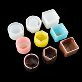 3pcs Silicone Mold Flower Pot Round Square Crystal Jewelry Tools Moulds