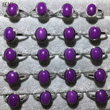 Phosphosiderite Adjustable Copper Ring - 8*10mm