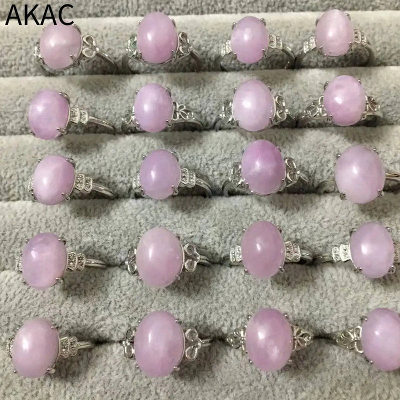 Natural Kunzite Adjustable Women Ring Approx 8-10*10-13mm