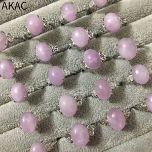 Natural Kunzite Adjustable Women Ring Approx 8-10*10-13mm
