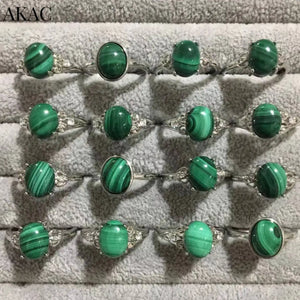 Green Malachite Copper Adjustable Women Ring