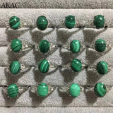 Green Malachite Copper Adjustable Women Ring