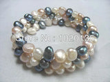 Multicolor Baroque Freshwater Pearl Bracelet 7.5inch