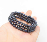 Freshwater Pearl Bracelet White Pink Purple Black 5-6mm